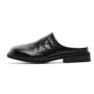YPL Rubber Sole Slip Resistant Slip Resistant Closed Toe Slippers Men's Black