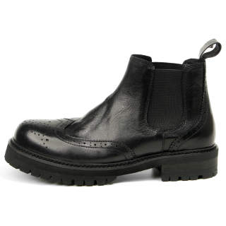 DIENGRLEY Horse Leather Short Chelsea Boots Men's
