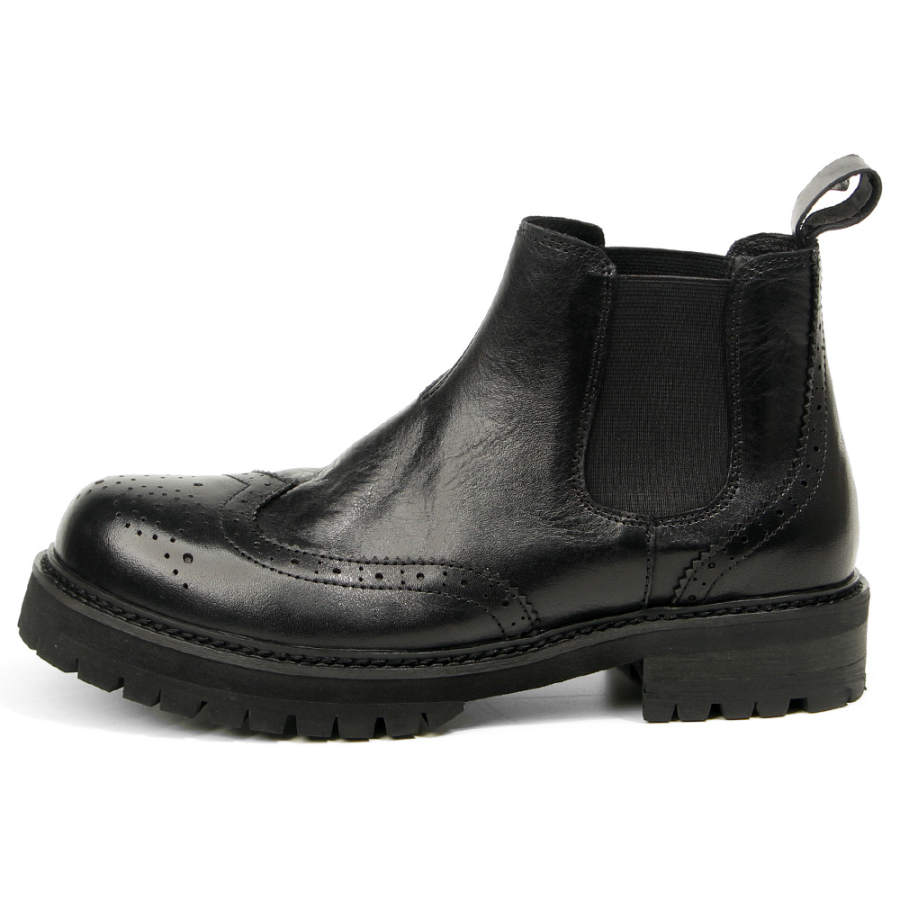 DIENGRLEY Horse Leather Short Chelsea Boots Men's