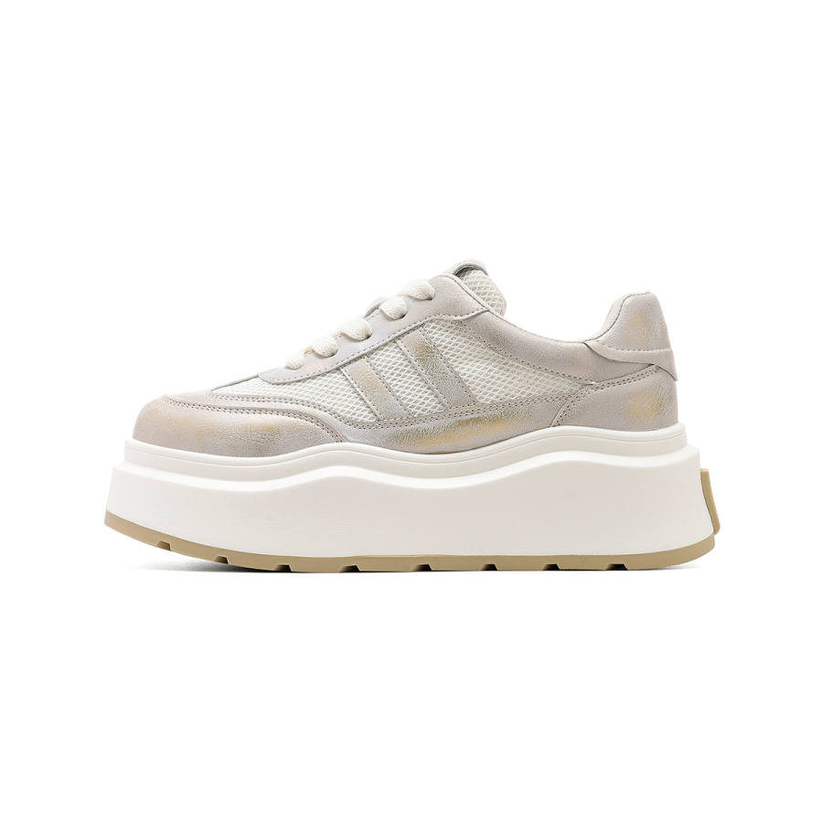 C°BANNER Skateboard Shoes Women's Beige Gold