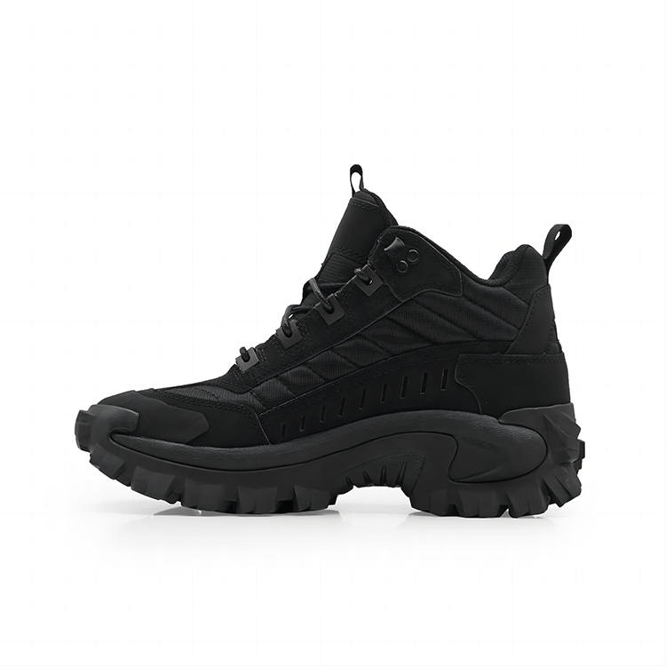 CAT Color Block Trendy Full Cushioning Sports Casual Shoes Cow Leather, Textile Breathable Mid top Outdoor Shoes Unisex