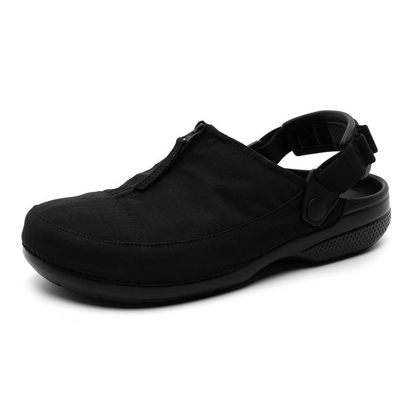 ABCYLM ABCYLM Mesh Fabrics Closed Toe Slippers Unisex Black