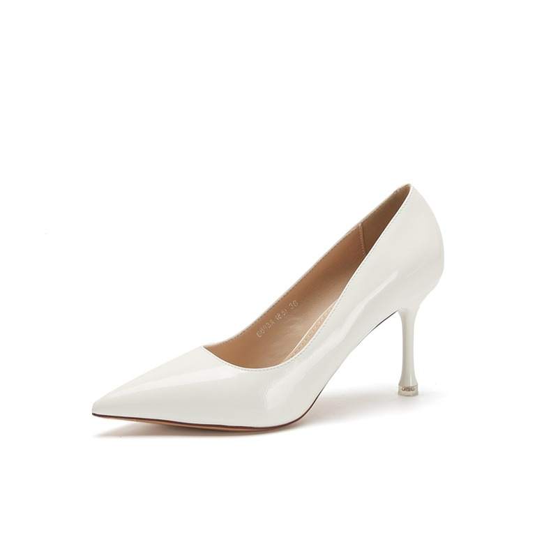 ZUOMILUO Patent Leather Slim Heel High Heels Women's