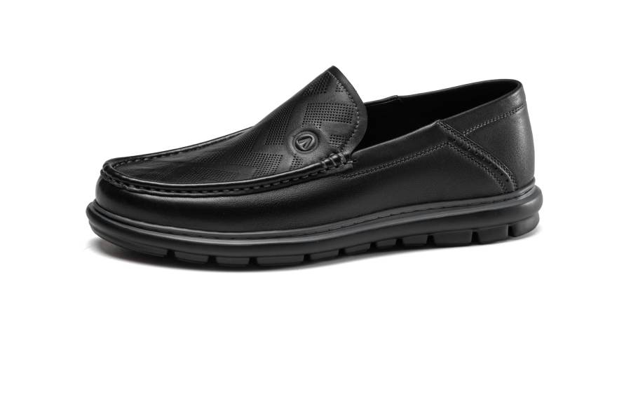 AOKANG Sheepskin Casual Leather Shoes Men's Black