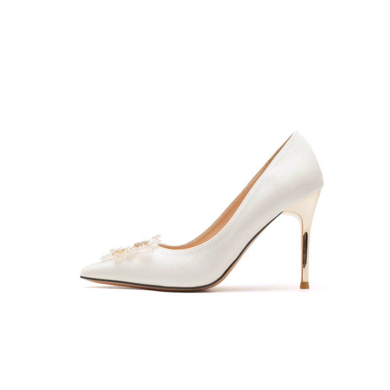 ZUOMILUO Silk Slim Heel High Heels Women's