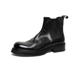 SAINTNJORD Horse Leather Short Chelsea Boots Men's Black