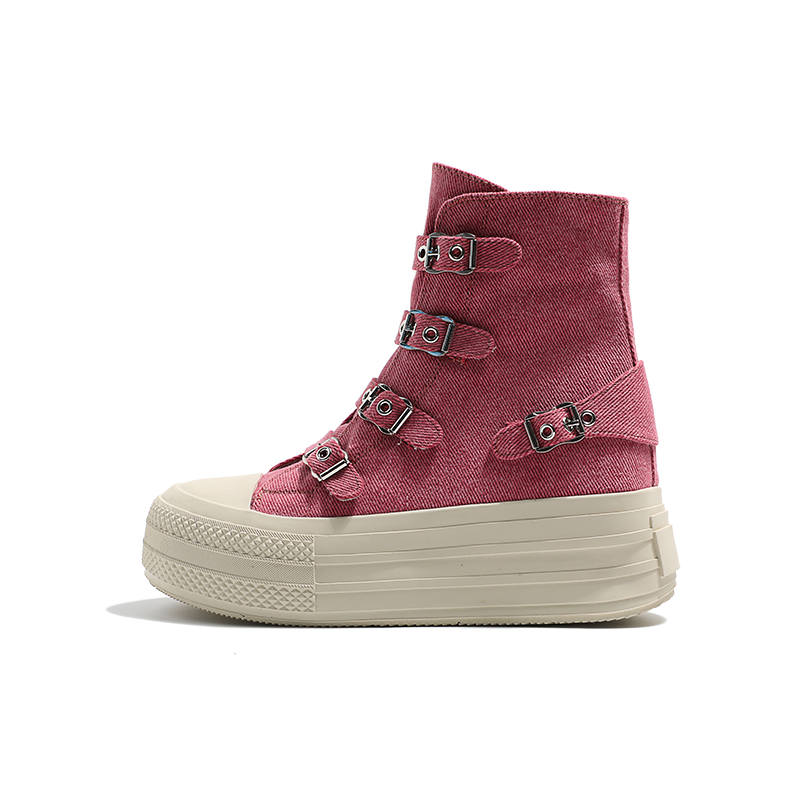 MIS. DANNY Skateboard Shoes High top Canvas Shoes Women's Pink