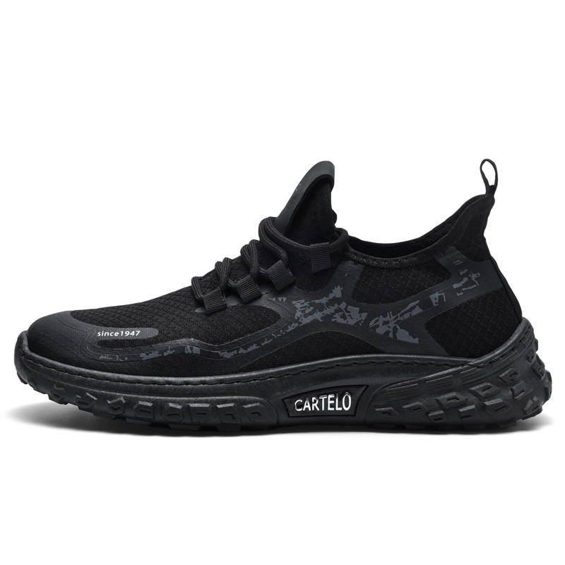 CARTELO Fabric Slip Resistant, Abrasion Resistant, Breathable, Lightweight Mid top Casual Shoes Men's