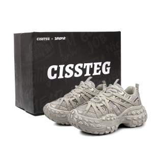 CISSTEG Microfiber Leather Cushioning Low top Chunky Sneakers Unisex Burgundy