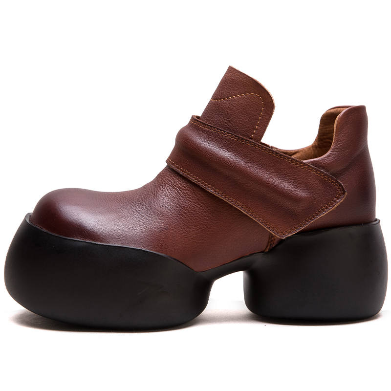JIEZHOU Top Grain Cow Leather Ankle Boots 8cm Women's