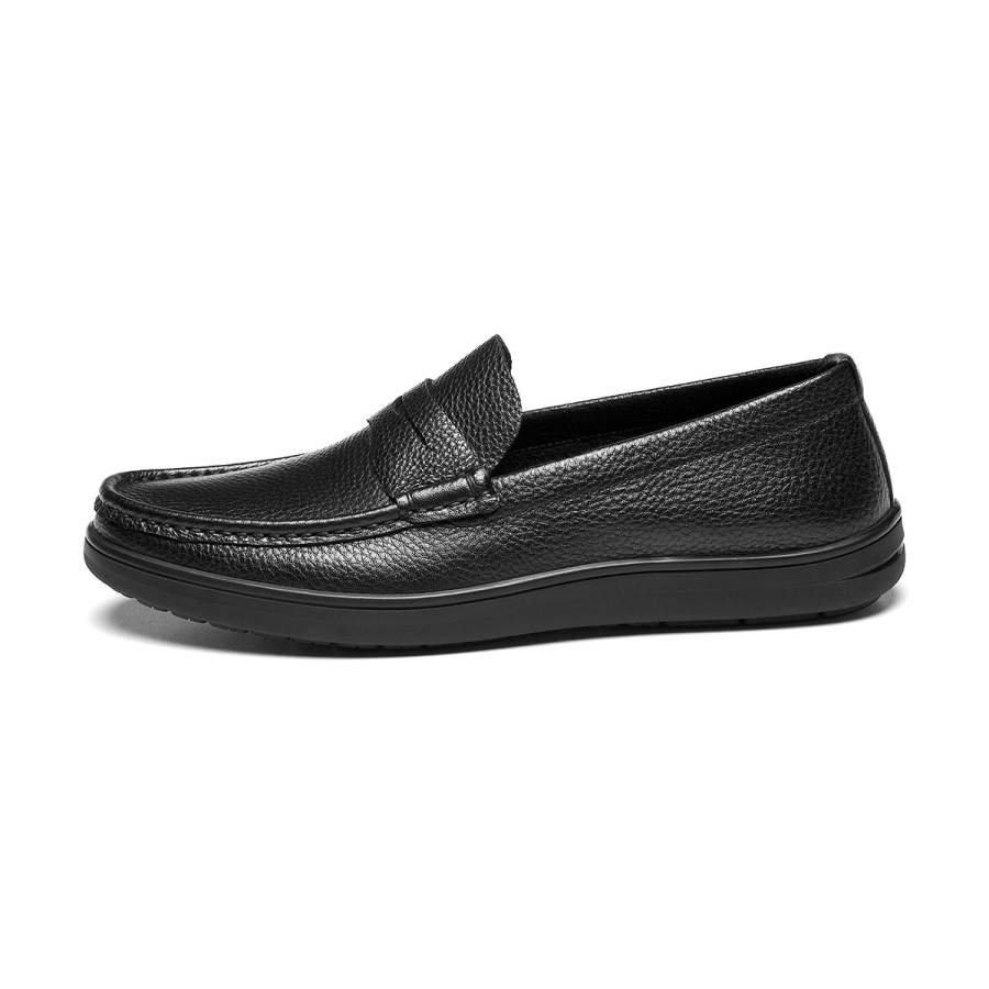 J.BENATO Cow Leather Casual Leather Shoes Men's Black