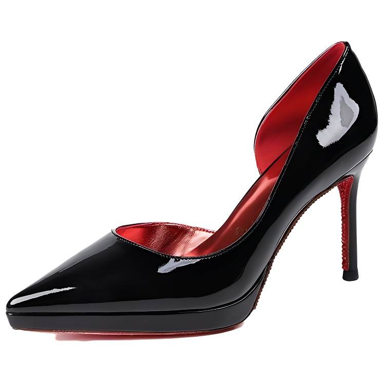 RoseDoris Patent Leather Slim Heel High Heels Women's