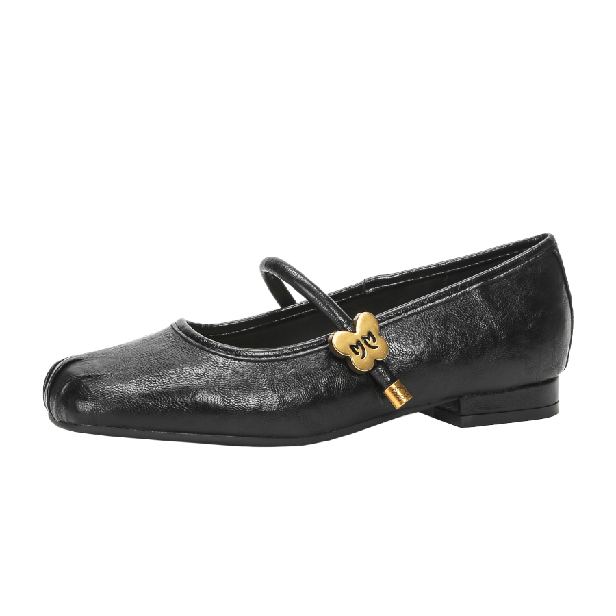 Bamiti Like Walking On A Level Surface Sheepskin Mary Jane Shoes 2cm Women's