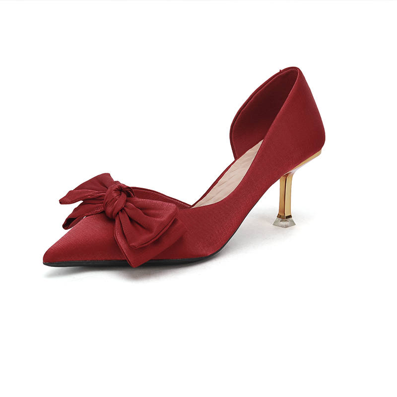 Beijiani High Heels Women's Burgundy & Apricot