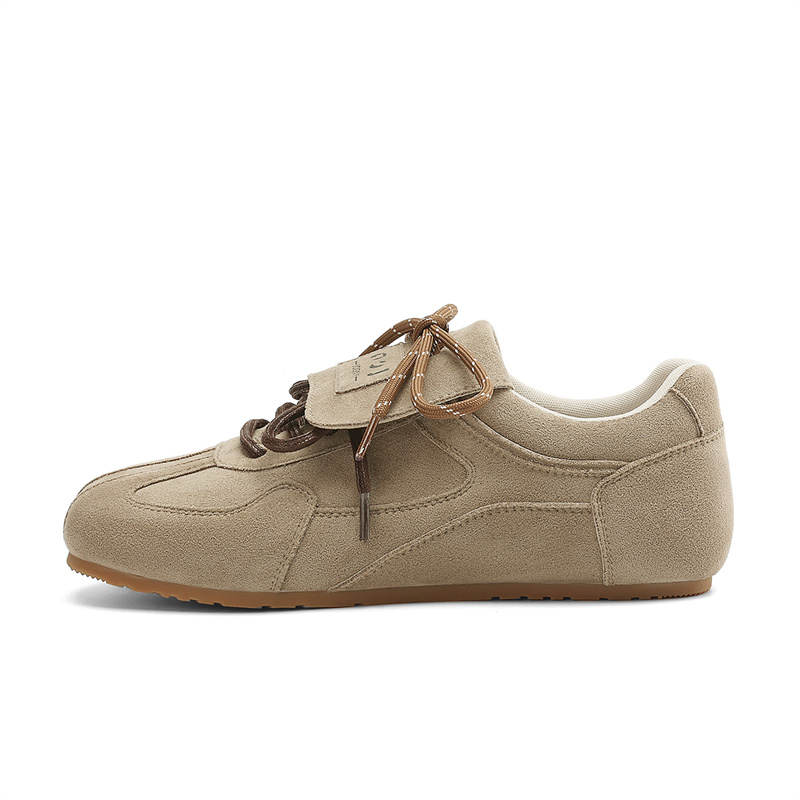 JOSINY Versatile Sporty Style, Fashion Soft Sole Skateboard Shoes Fashion Lightweight Casual Shoes Women's Apricot