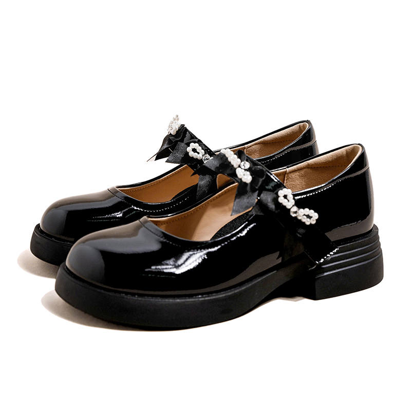 Ouumeis Chunky Heel Mary Jane Shoes Women's