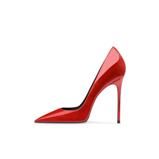 CHUYANG Patent Leather Slim Heel High Heels Women's Red