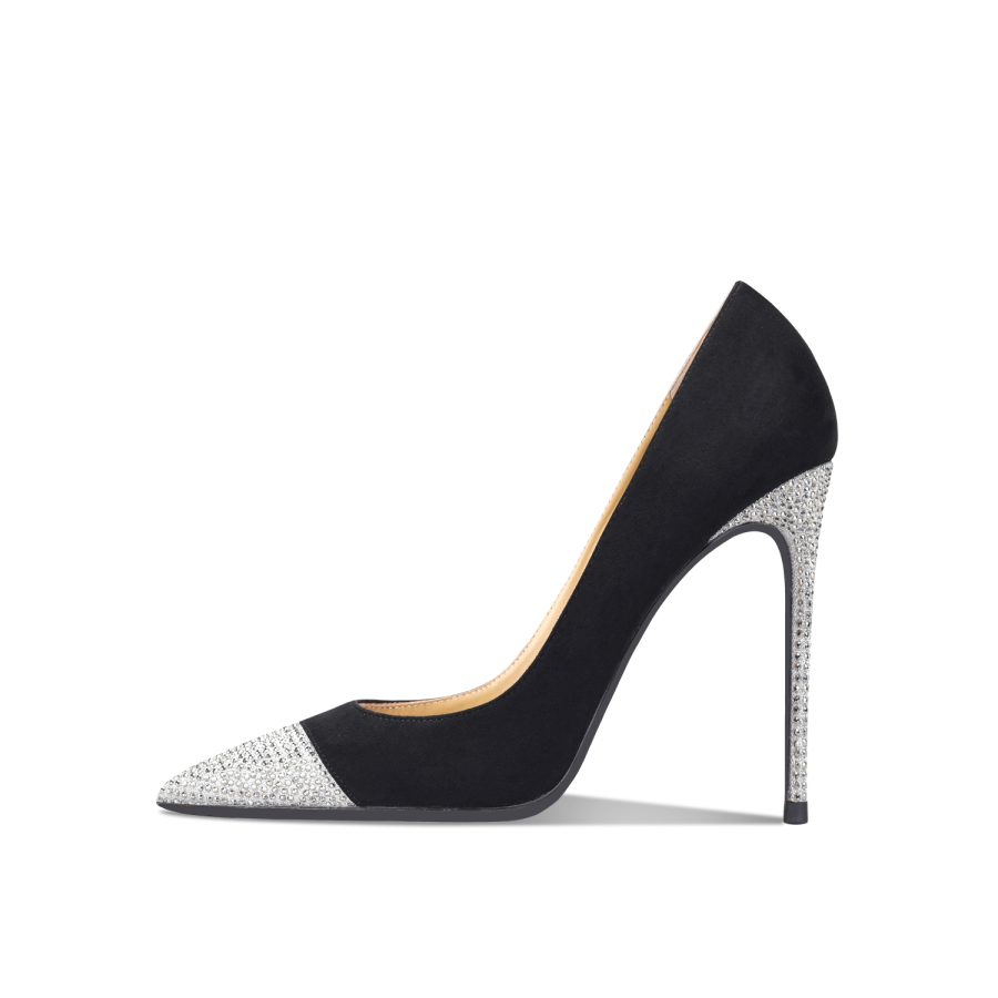 Siwei Siwei Suede Slim Heel High Heels Women's Black