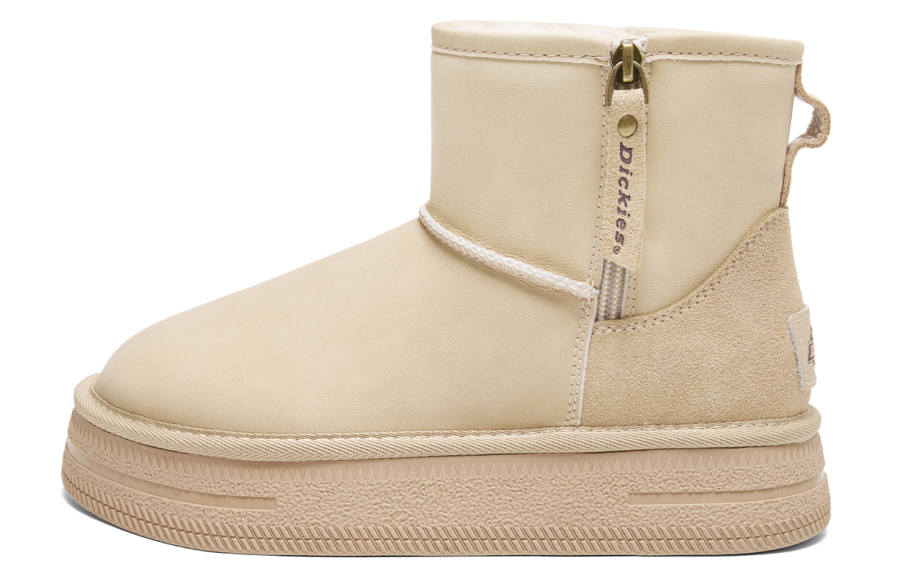 Dickies Cow Split Leather Snow Boots Women's Apricot