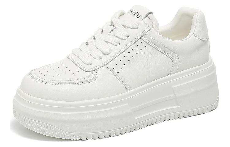 KEKAFU Cow Split Leather Wear resistant And Lightweight Low top Skateboard Shoes Women's
