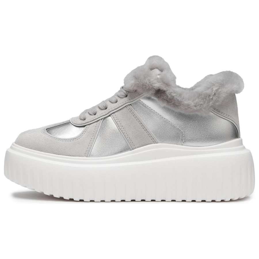 Staccato Cow Leather Cooling Fleece Lined, Fashion Trend Versatile Casual Platform Thermal Height Increasing