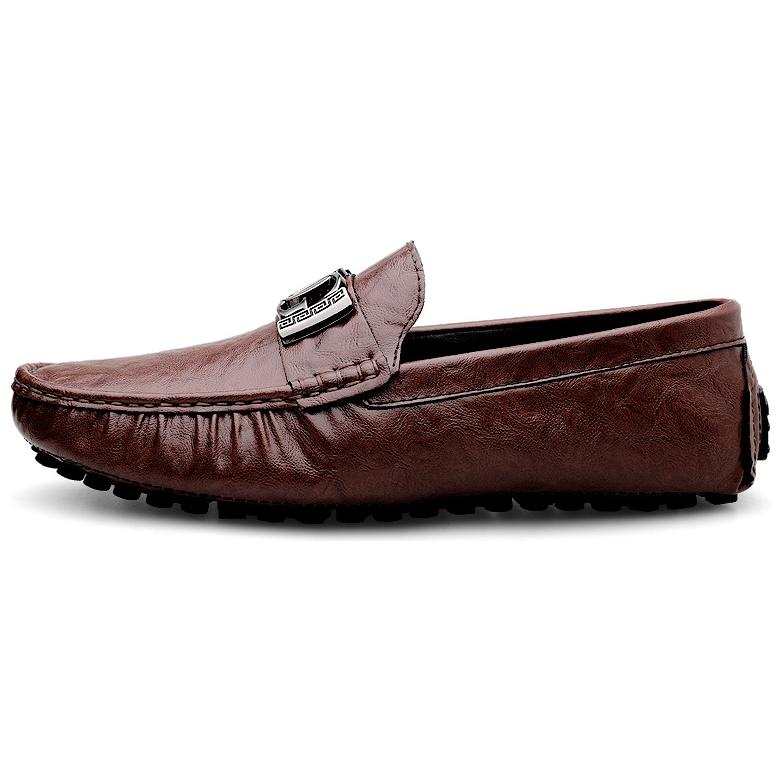 CITONGXIANSHENG Cow Split Leather Casual Shoes Men's Brown