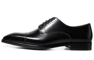 THOM WILLS Business Old Money Style British Calfskin Derby Shoes Dress Shoes Men's Black