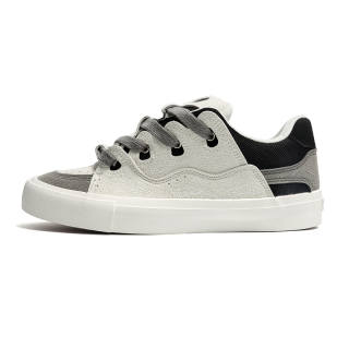 VANSSI Low top Skateboard Shoes Unisex White Gray