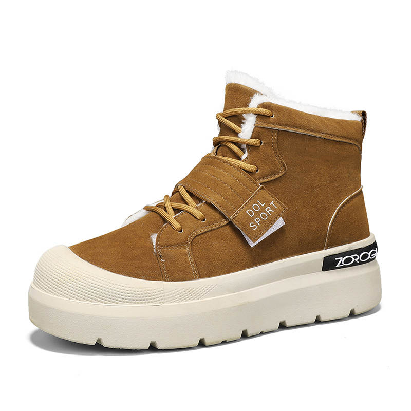 GONGNIULEITING Thermal Slip Resistant Thermal Slip Resistant Crew Snow Boots Men's