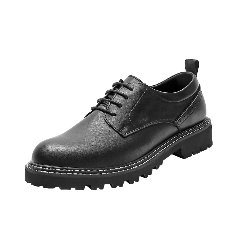 CAOZE Cow Split Leather Casual Shoes Men's Black