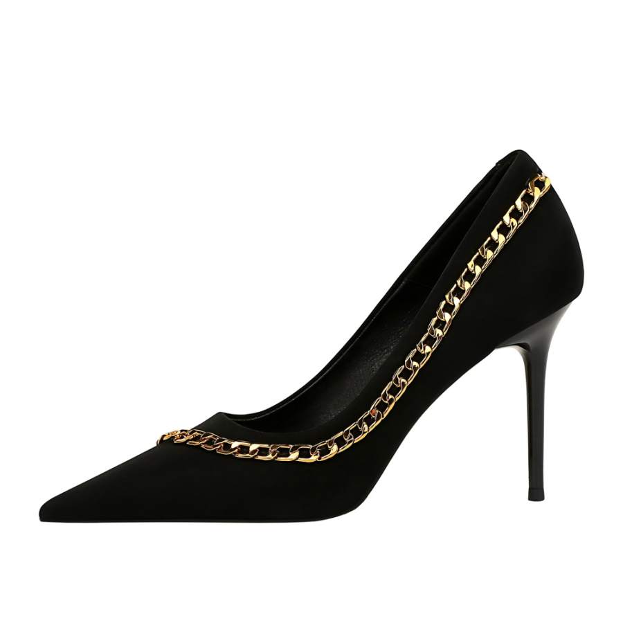 QITUMAUL Slim Heel High Heels 9.5cm Women's