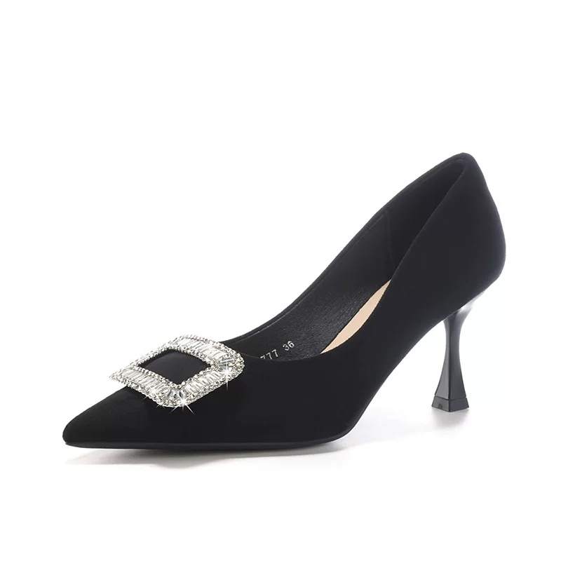 ANGEL BOY Slim Heel High Heels Women's Black