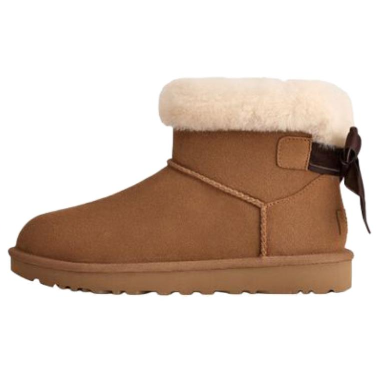 UGG UGG Classic Bailey Cow Split Leather Thermal Snow Boots Women's Chestnut