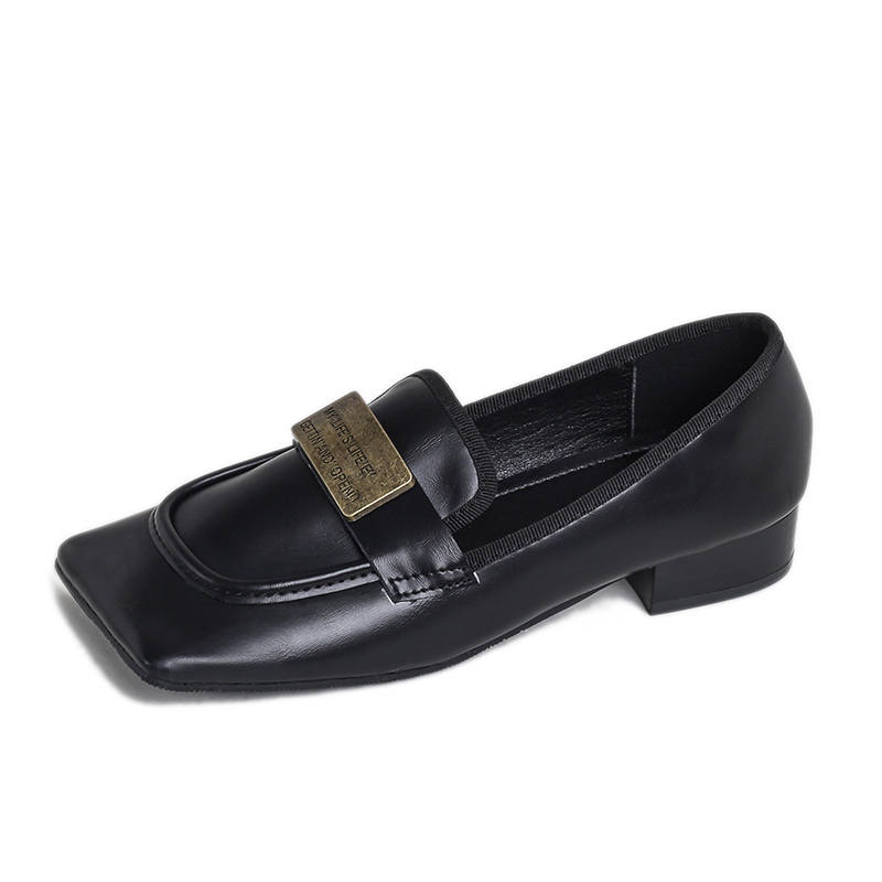JIUXINGDAO Microfiber Leather Casual Shoes Women's Black