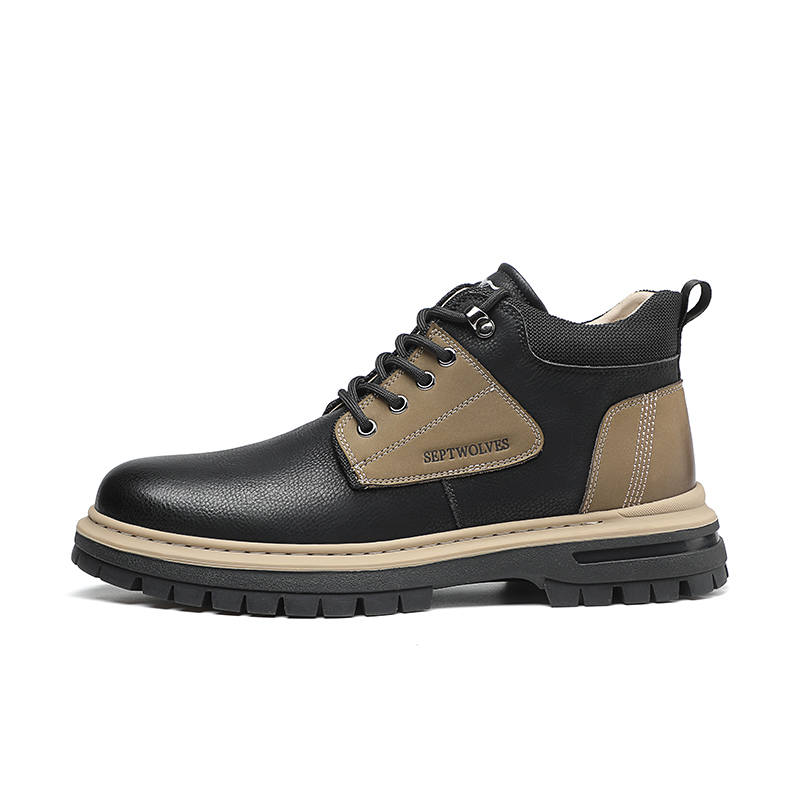 SEPTWOLVES SEPTWOLVES Short Combat Boots Men's Black Khaki HD