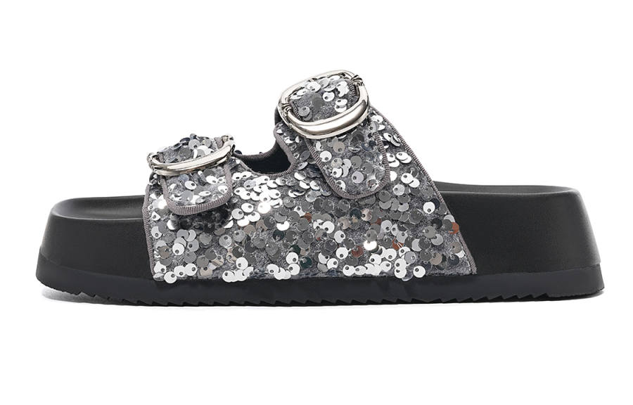 EBLAN EBLAN Slide Slippers Women's Silver