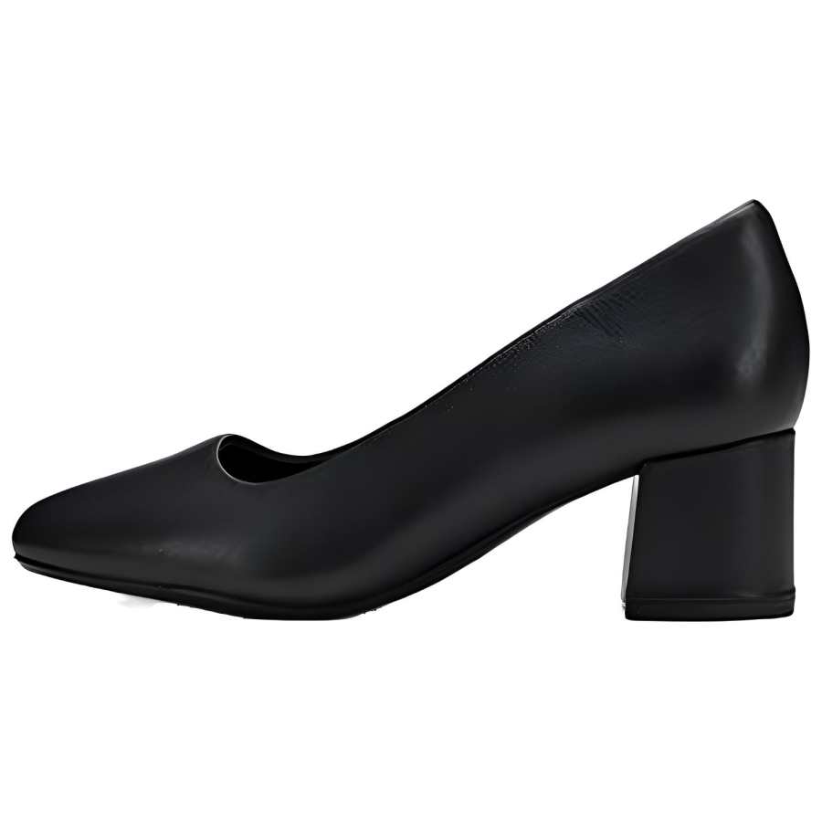 Clarks Leather Chunky Heel High Heels Women's Black