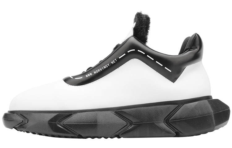 NORVINCY Snow Boots Unisex Black White