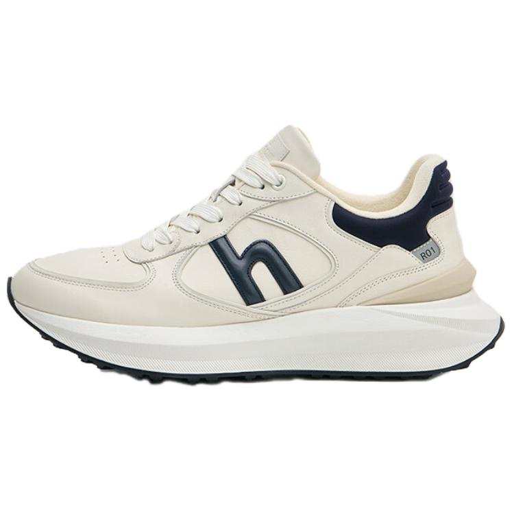 HAZZYS Cow Leather Low top Casual Shoes Men's White