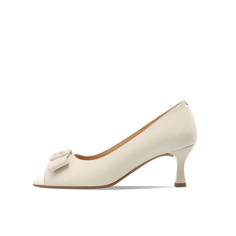 BOERDIQI Cow Leather Flared Heel High Heels 6.4cm Women's