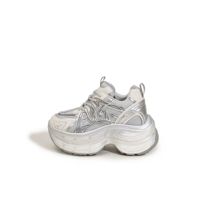 MILANLIANGE Cushioning Abrasion Resistant Breathable Low top Chunky Sneakers Women's