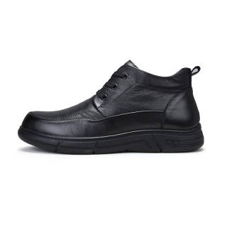 LUOMENG Men's Casual Shoes Men's Low Top Black