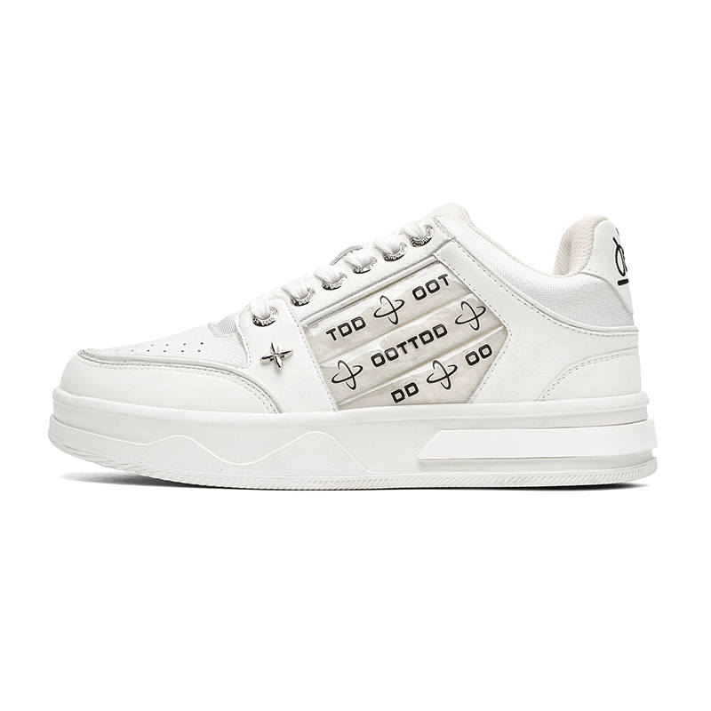 MPZY Abrasion Resistant Low top Skateboard Shoes Unisex White