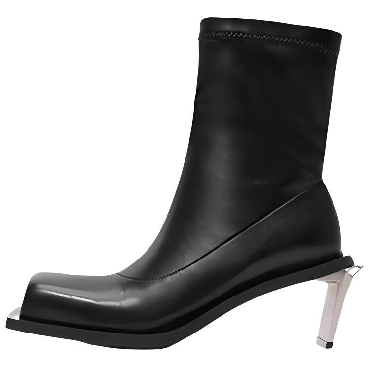 DAPHNE LAB DAPHNE LAB Candy Series Pu Ankle Boots 6CM Women's Black