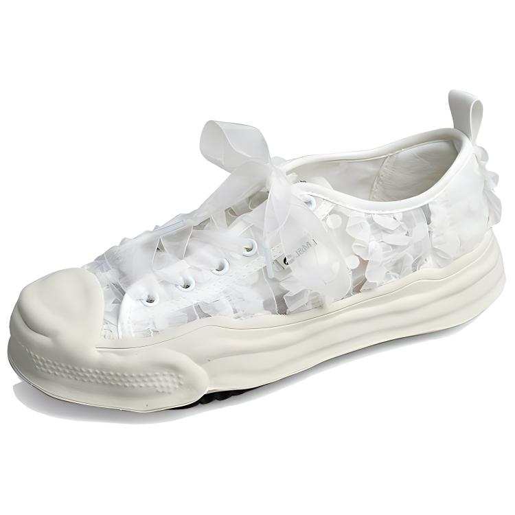 Joy&Mario Low top Stylish Skateboarding Shoes Women's White