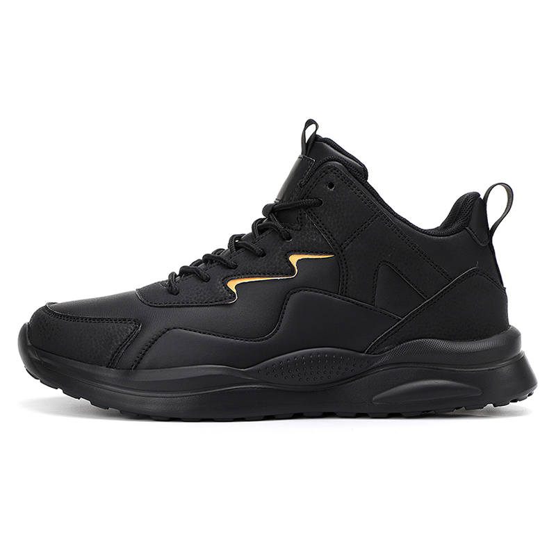 SENGUIBUCK Microfiber Leather Fleece Lined Comfortable Fashion Versatile Low top Casual Shoes Men's Black