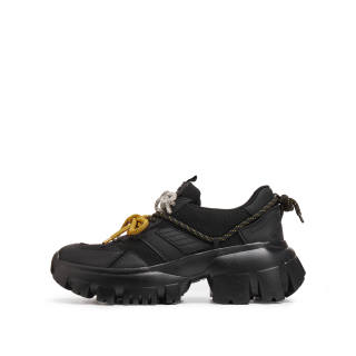 Staccato Galaxy Butterfly Textile, Artificial Leather Low top Chunky Sneakers Women's Black