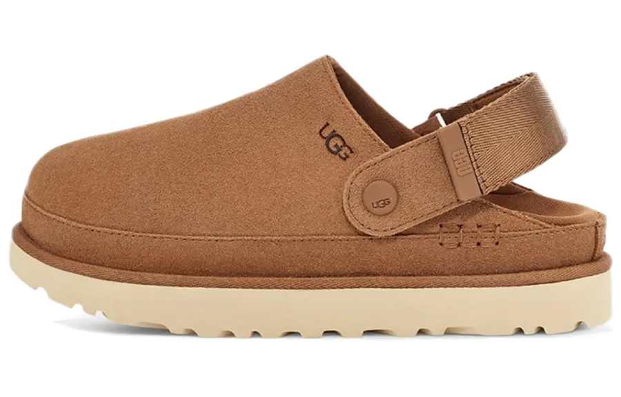 UGG Goldenstar Clog Goldenstar Clog Cow Split Leather Low top Casual Shoes Women's Chestnut