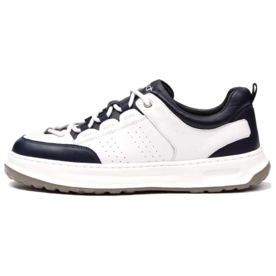 Satchi Satchi Leather Low top Skateboard Shoes Men's Black White