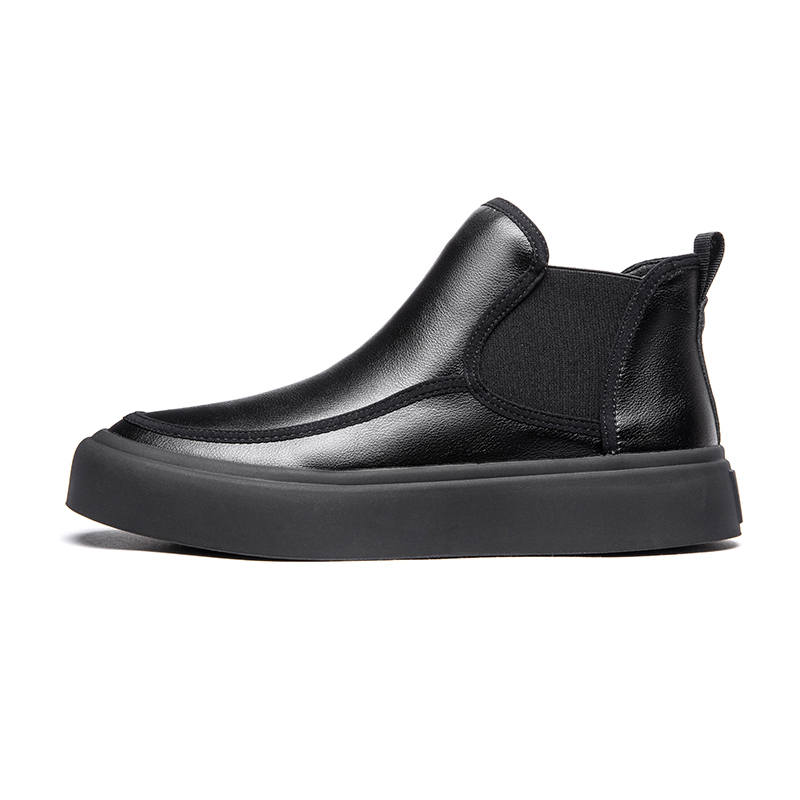 KACHILANG Cow Split Leather Chelsea Boots Men's Black